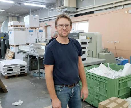 Sébastien BLET est responsable finitions - Imprimerie Moderne de Bayeux